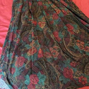 Dark Academia 100% Cotton Calf-Length Skirt with Pockets